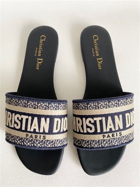 christian dior cream slides|authentic unisex christian dior slides.